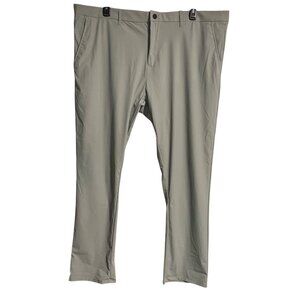 Kenneth Cole Golf Pants Dark Stone Men 46 Moisture Wicking UPF50+ Measures 46x30